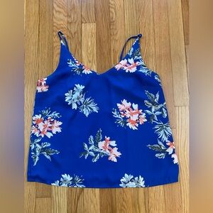 Banana Republic Floral Blue Tank